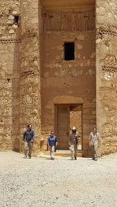 exiting Qasr Kharaneh