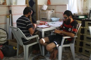 Abd and Ahmad organizing flotation 